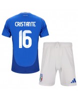 Italia Bryan Cristante #16 Hjemmedraktsett Barn EM 2024 Korte ermer (+ bukser)